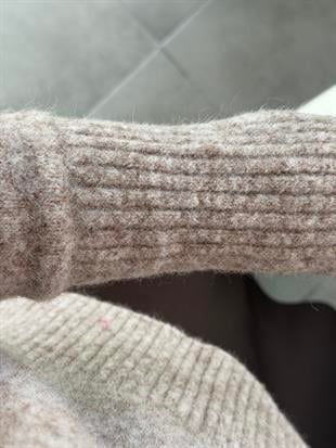  Bej Renk Polo Yaka Triko Kazak