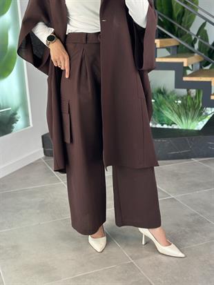 Armine Collection Körük Cepli Pantolon 25Y2823 Kahverengi  