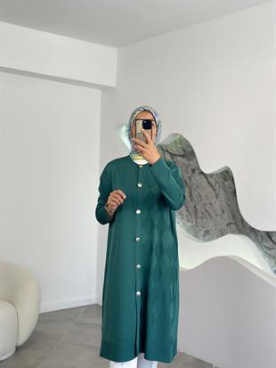 Armine Trend Baklava Desenli Hırka 25YTD4124 Ördek Yeşili