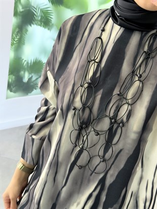 Armine Trend Batik Desenli Takım 26YT627 Siyah