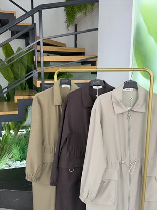 Armine Trend Beli Büzgü Detaylı Kap 26YT501 Taş