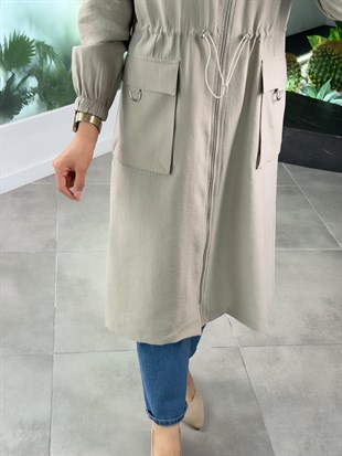 Armine Trend Beli Büzgü Detaylı Kap 26YT501 Taş