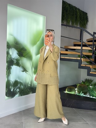 Armine Trend Ceketli İkili Takım 26YT6151 Yağ Yeşili