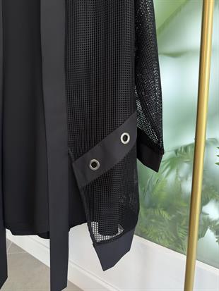 Armine Trend Fileli Ve Kuşgözü Detaylı İkili Takım 26YT670 Siyah