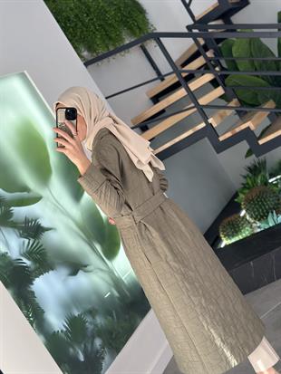 Armine Trend Gold Fermuarlı Kapitone Kap 25YT811 Haki