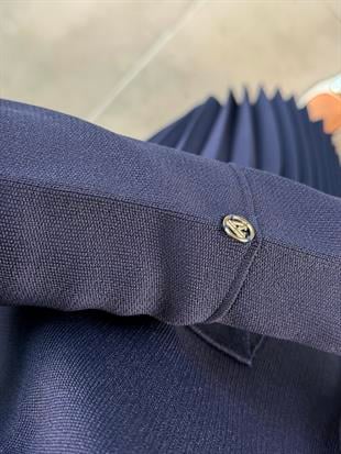 Armine Trend Gold Metal Düğmeli Triko Hırka 25YTD4120 Lacivert