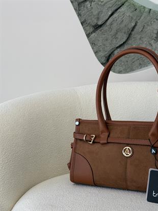 Armine Trend Kemer Detaylı El Ve Omuz Çantası ARM176 Taba