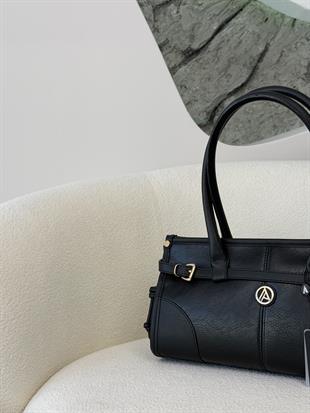 Armine Trend Kemer Detaylı El Ve Omuz Çantası ARM176 Siyah
