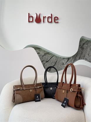 Armine Trend Kemer Detaylı El Ve Omuz Çantası ARM176 Vizon