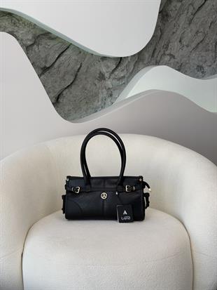 Armine Trend Kemer Detaylı El Ve Omuz Çantası ARM176 Siyah