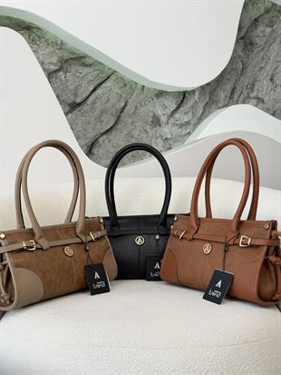 Armine Trend Kemer Detaylı El Ve Omuz Çantası ARM176 Taba