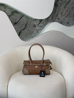 Armine Trend Kemer Detaylı El Ve Omuz Çantası ARM176 Vizon