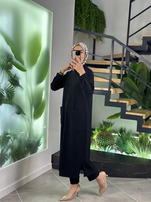 Armine Trend Kolları Taş Detaylı Giyçık 25YT541 Siyah 