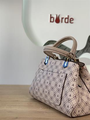 Armine Trend Logolu El Ve Omuz Çantası ARM113-3 Bej