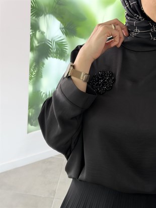 Armine Trend Premium Piliseli Takım 26YT655 Siyah