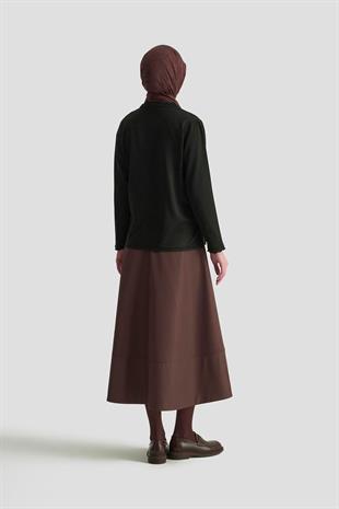 Armine Trend Taşlı Triko Bluz 25KT4126 Siyah