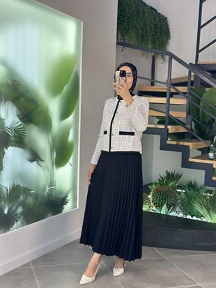 Armine Trend Tüvit Ceketli Takım 25KT630 Ekru   