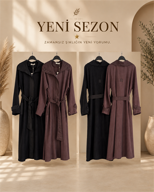 Armine Trend Yaka Büzgü Detaylı Giyçık Kap 26YT513 Kahverengi