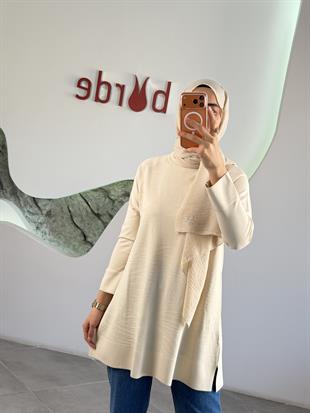 Armine Trend Zebra Desen Merserize Tunik 25YTD4114 Taş