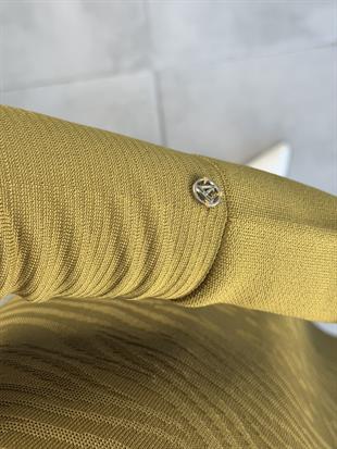 Armine Trend Zebra Desen Merserize Tunik 25YTD4114 Yağ Yeşili