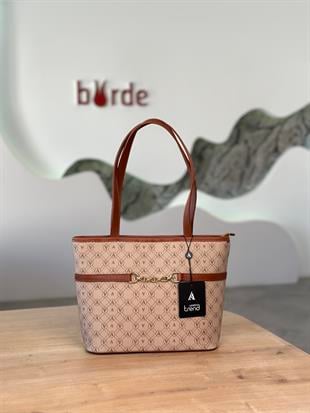 Armine Trend Zincir Detaylı El Çantası ARM155 Vizon