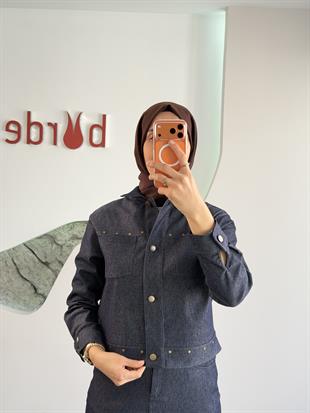 Belli Denim Zımba Detaylı Etekli Takım 25K6013 Lacivert