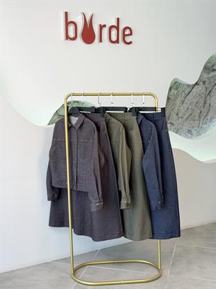 Belli Denim Zımba Detaylı Etekli  Takım 25K6013 Kahverengi