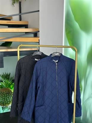 Belli Kapitone Dikişli Kap 25KA5003  Lacivert