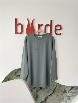 Çağla Renk Tonaton Baskılı Basic S-Shirt
