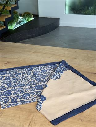 İndigo Renk Royal Motif Şal