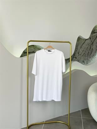 Kısa Kollu Ekru Renk Kadın İçlik T-shirt