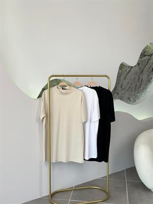 Kısa Kollu Siyah Renk Kadın İçlik T-shirt