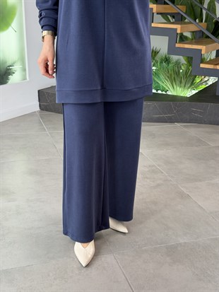 Lacivert Renk Reglan Kol Pike Kumaş Basic Takım