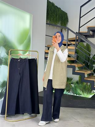 Lacivert Renk Relax  Jean Kadın Pantolon