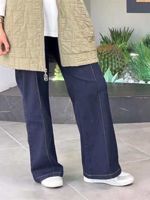 Lacivert Renk Relax  Jean Kadın Pantolon