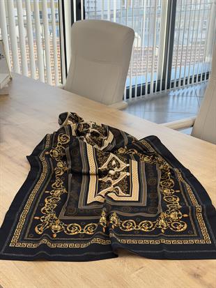 Siyah-Sarı Renk Ottoman Etnik Şal