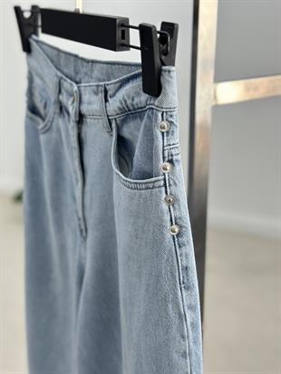 Paçası Püsküllü Bol Paça Jean