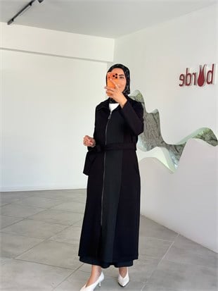 Siyah Renk Fermuarlı Seyyar Kemerli Kap 26KT703
