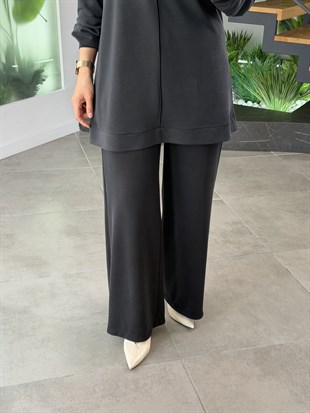 Siyah Renk Reglan Kol Pike Kumaş Basic Takım