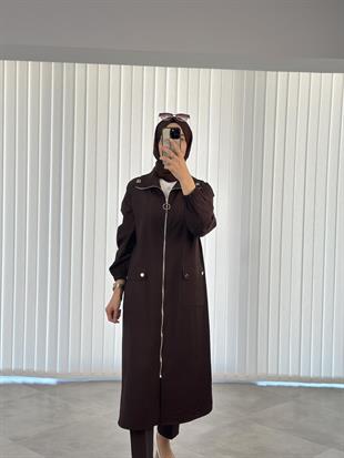 Torba Cepli Fermuarlı Kahverengi Kadın Giyçık