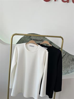 Uzun Kollu Ekru Renk Kadın Body