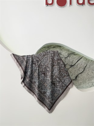 Vizon Renk Etnik Desenli Şal