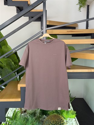 Vizon Renk Kısa Kollu Basic Tshirt