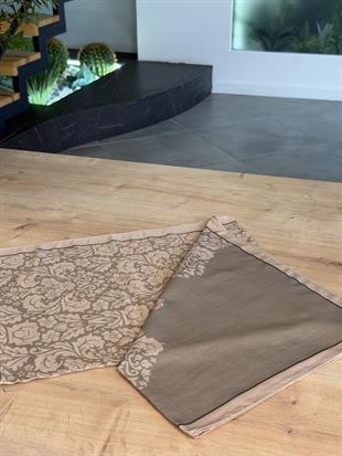 Yağ Yeşili Renk Royal Motif Şal