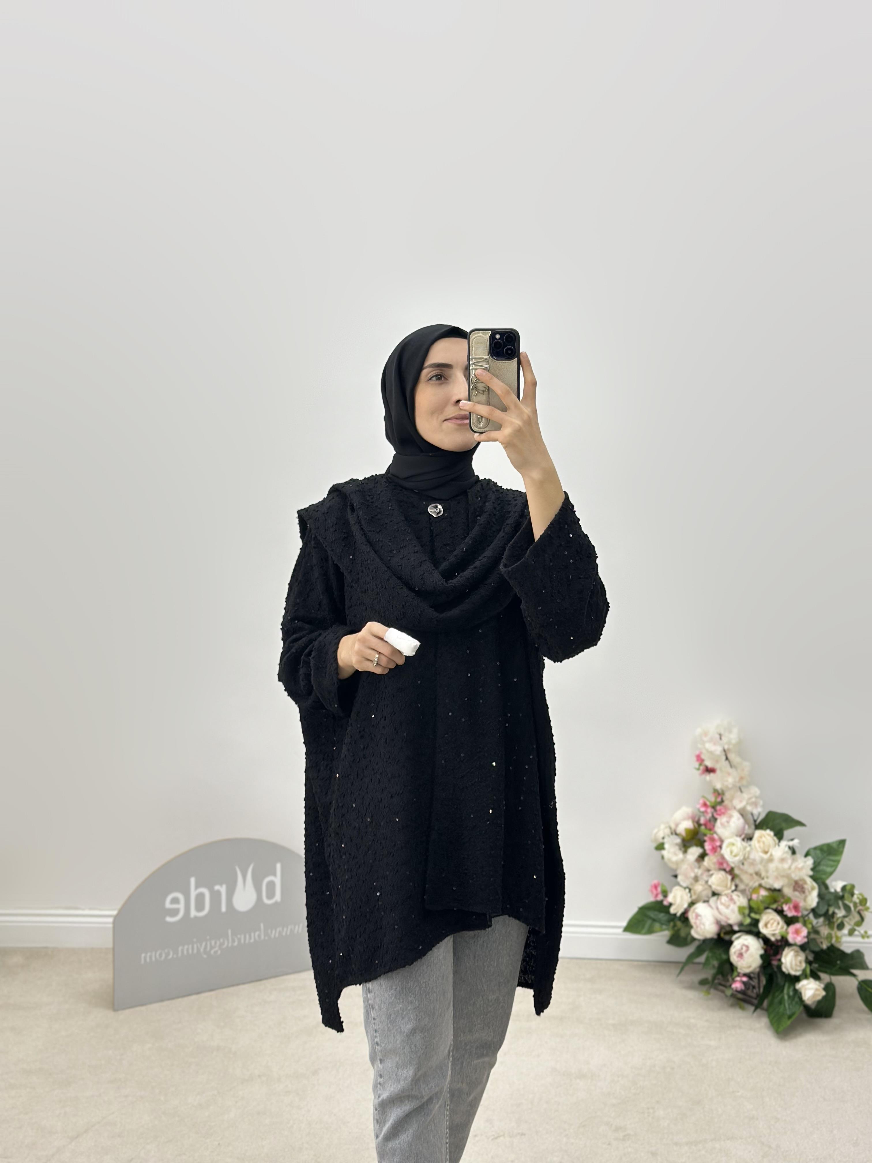 Armine Collection Asimetrik Hırka 24K5607 Siyah 