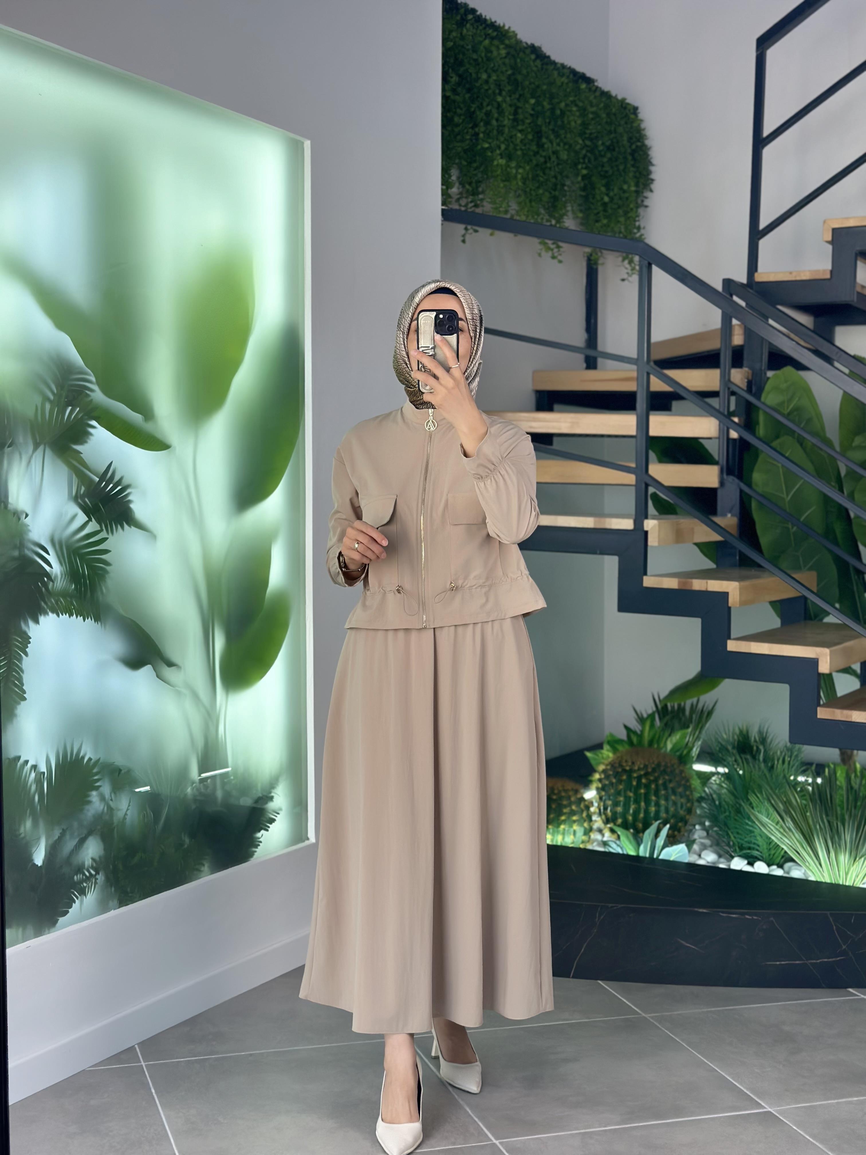 Armine Trend Ceketli Etekli Takım 25YT659 Bej 