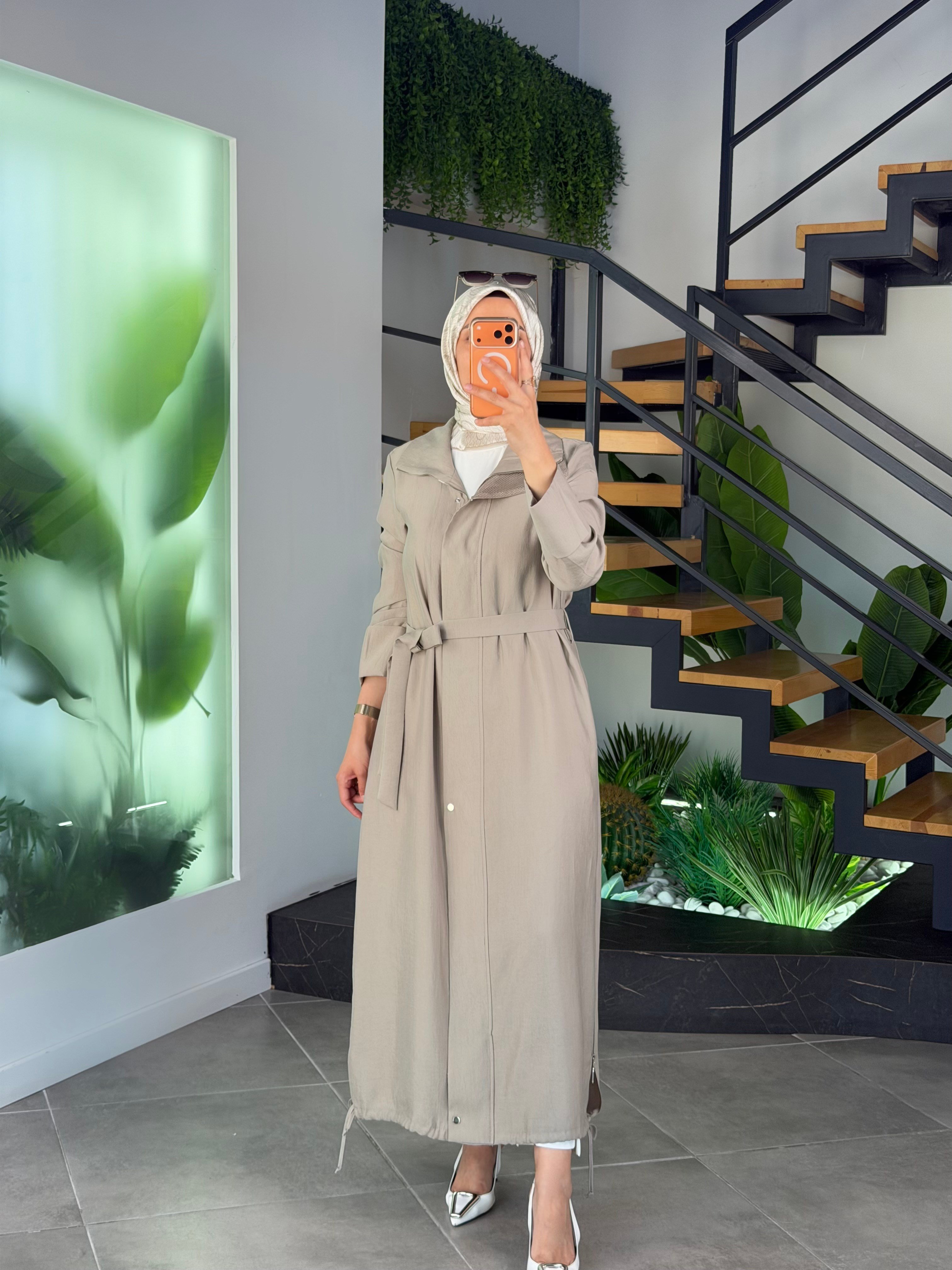 Armine Trend File Ve Fermuar Detaylı Giyçık 26YT702-1 Taş