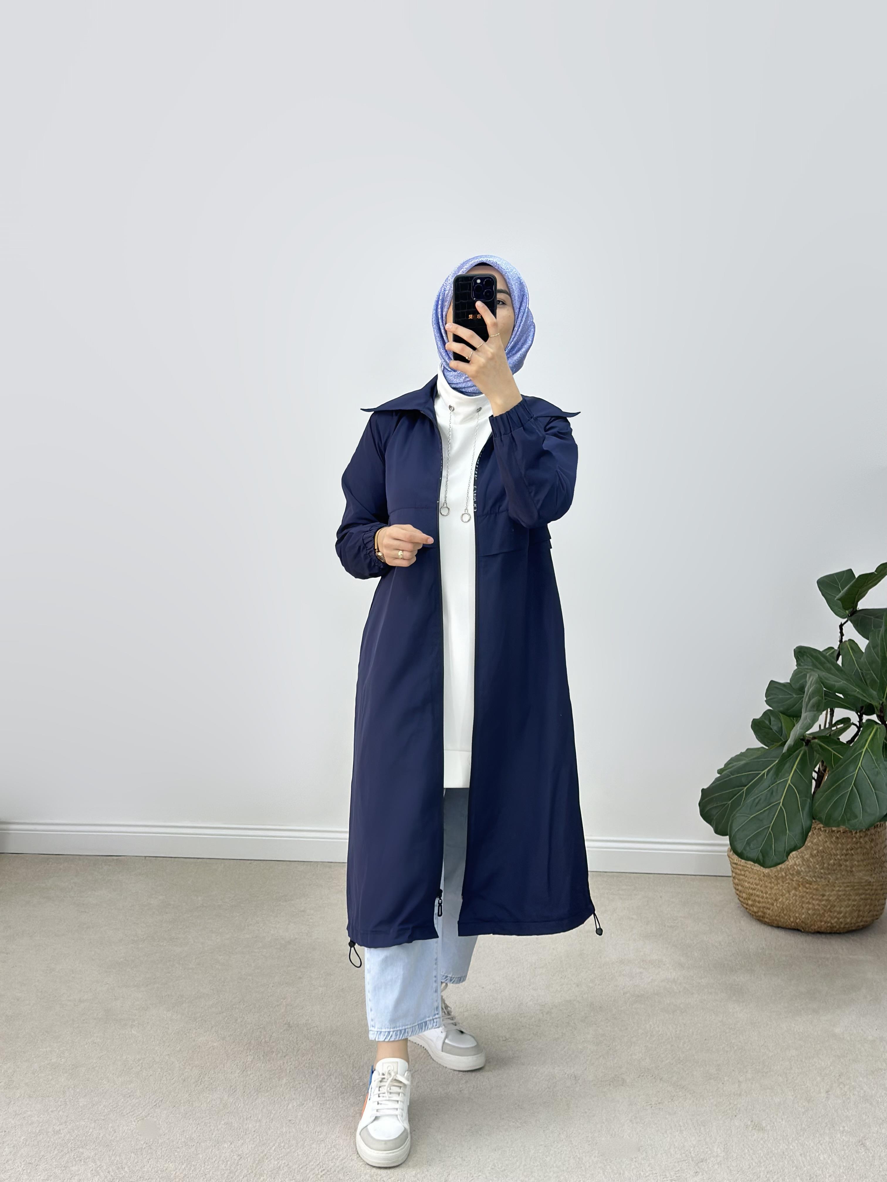 Armine Trend İmzalı Paraşüt Kumaş Yağmurluk Kap Giy Çık