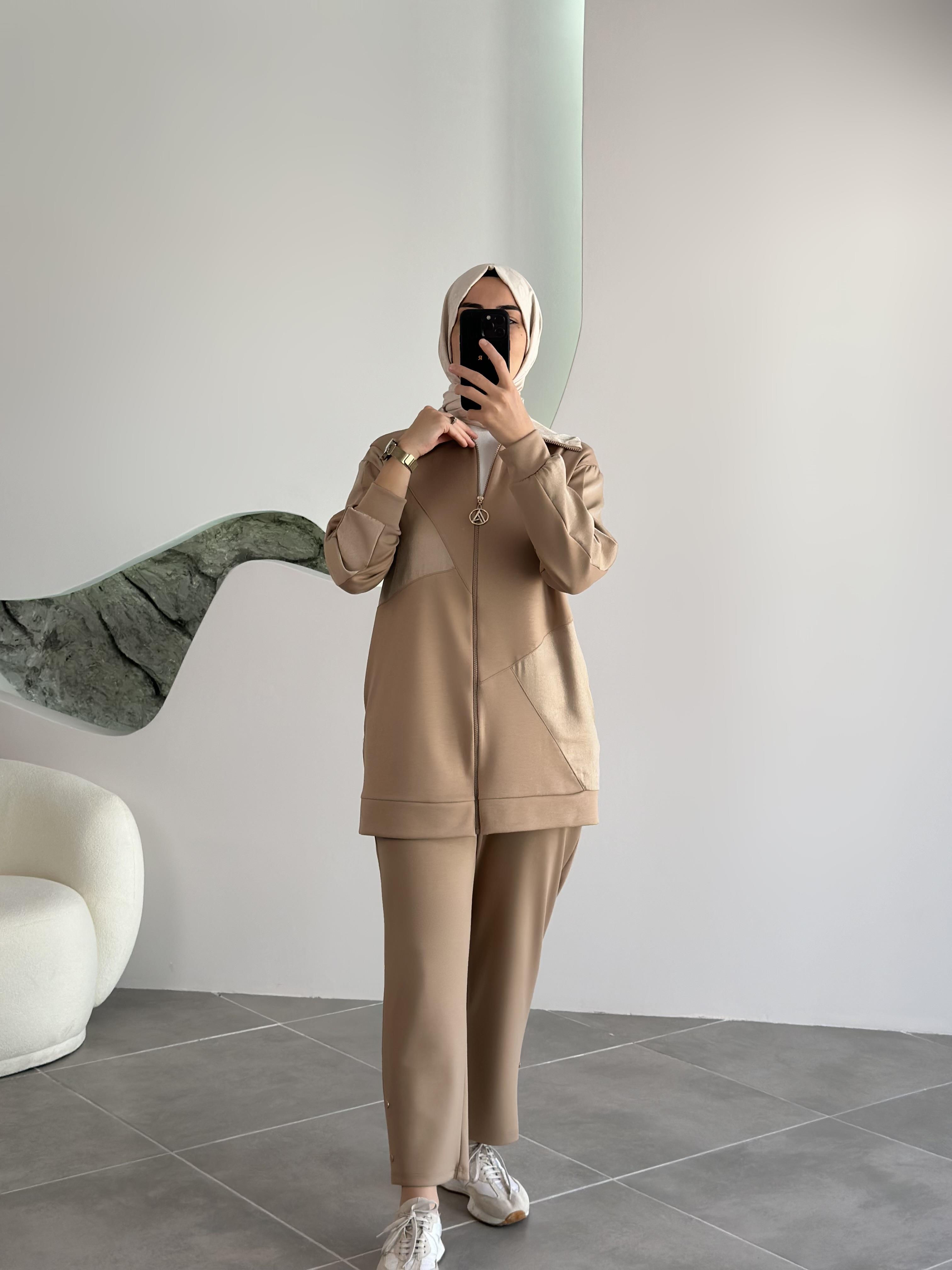 Armine Trend Janjan Kumaş Garnili Modal Takım 25YT646 Camel 