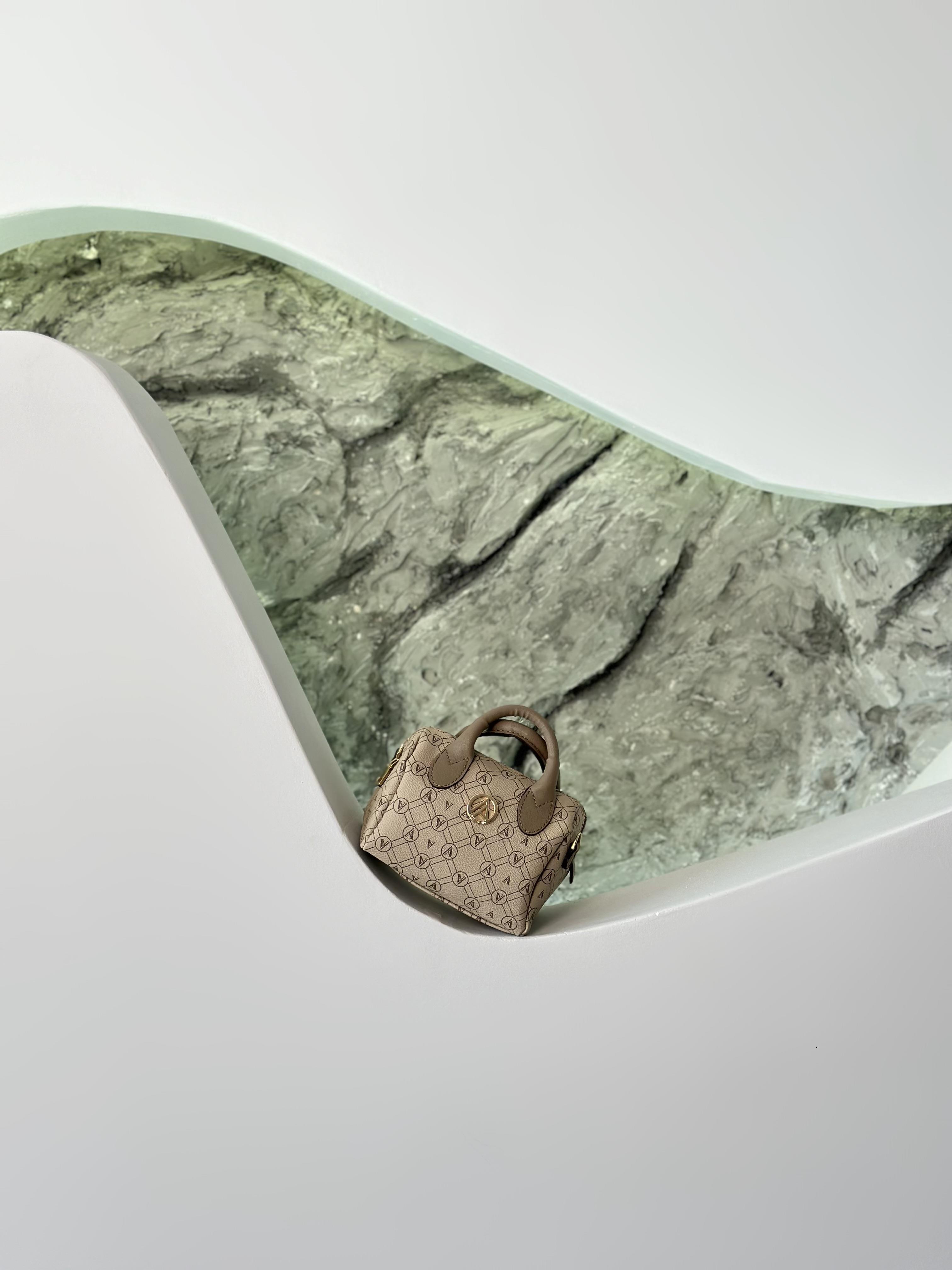 Armine Trend Logolu Mini Çanta ARM136 Vizon 